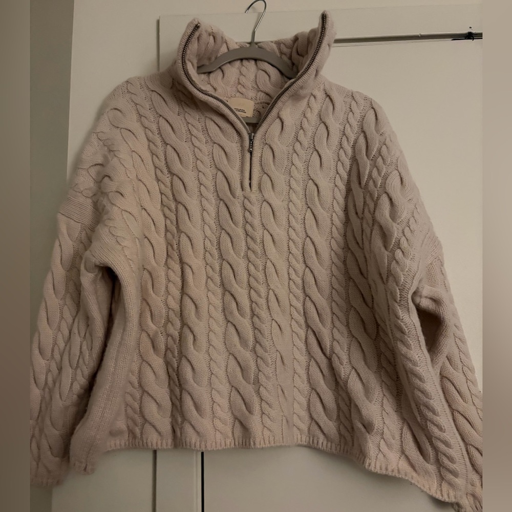 H&M Cable-Knit Half Zip
